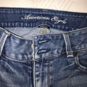 American eagle distressed artist crop jeans